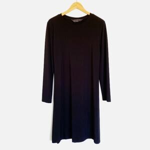Norma Kamali Long Sleeve Jersey Knee Length Dress Large